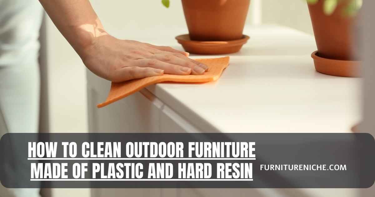 Clean black metal outdoor furniture Made of Plastic