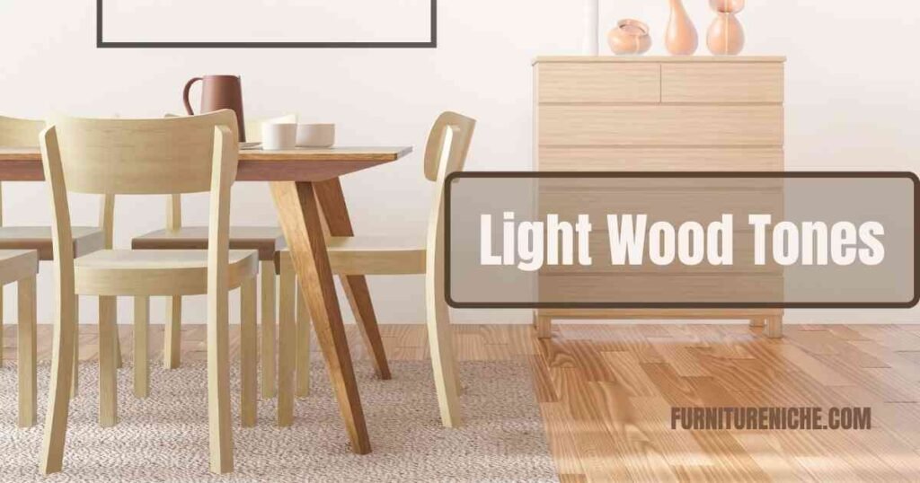 dark wood with light wood furniture