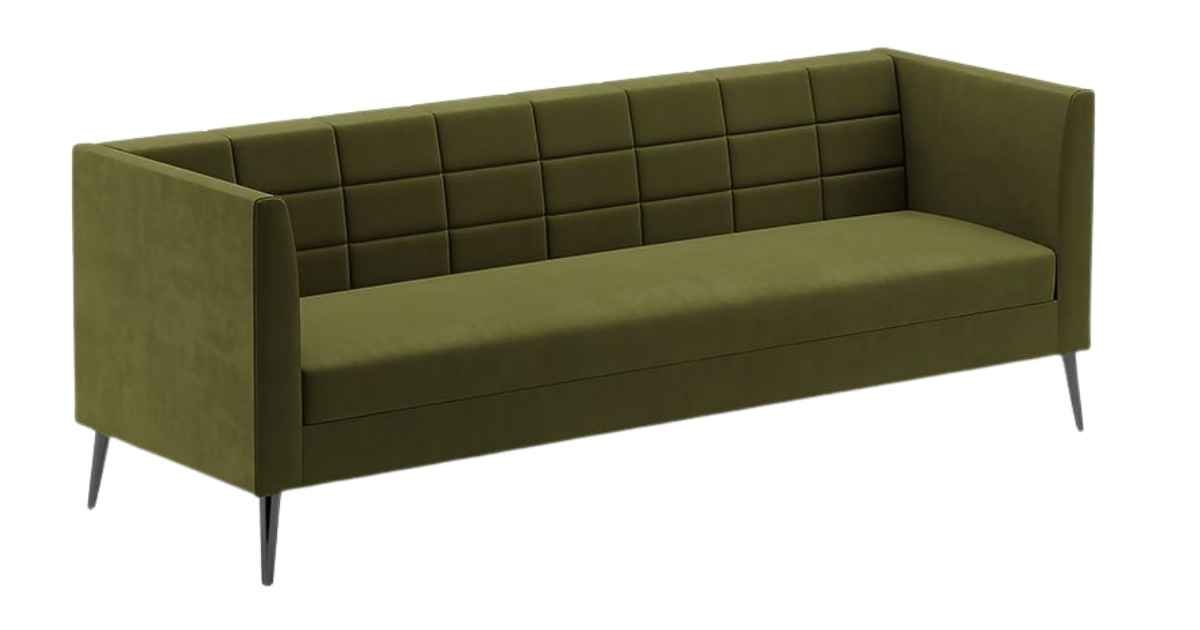 Sofa Set in Olive Green Velvet, Cooper